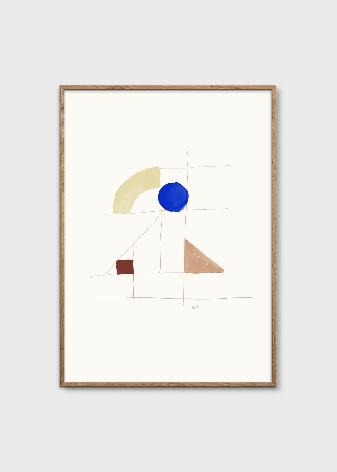 The Poster Club Art Prints The Blue Dot Poster 30x40 cm beige