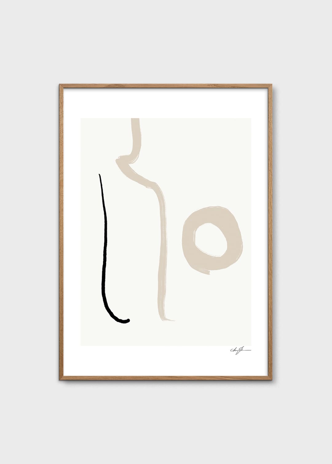 The Poster Club Trio Kunstdruck 50x70 cm Beige
