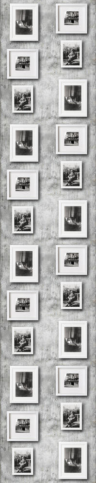 Mineheart Wallpaper Picture Frame Tapete Schwarz-Weiß Vlies