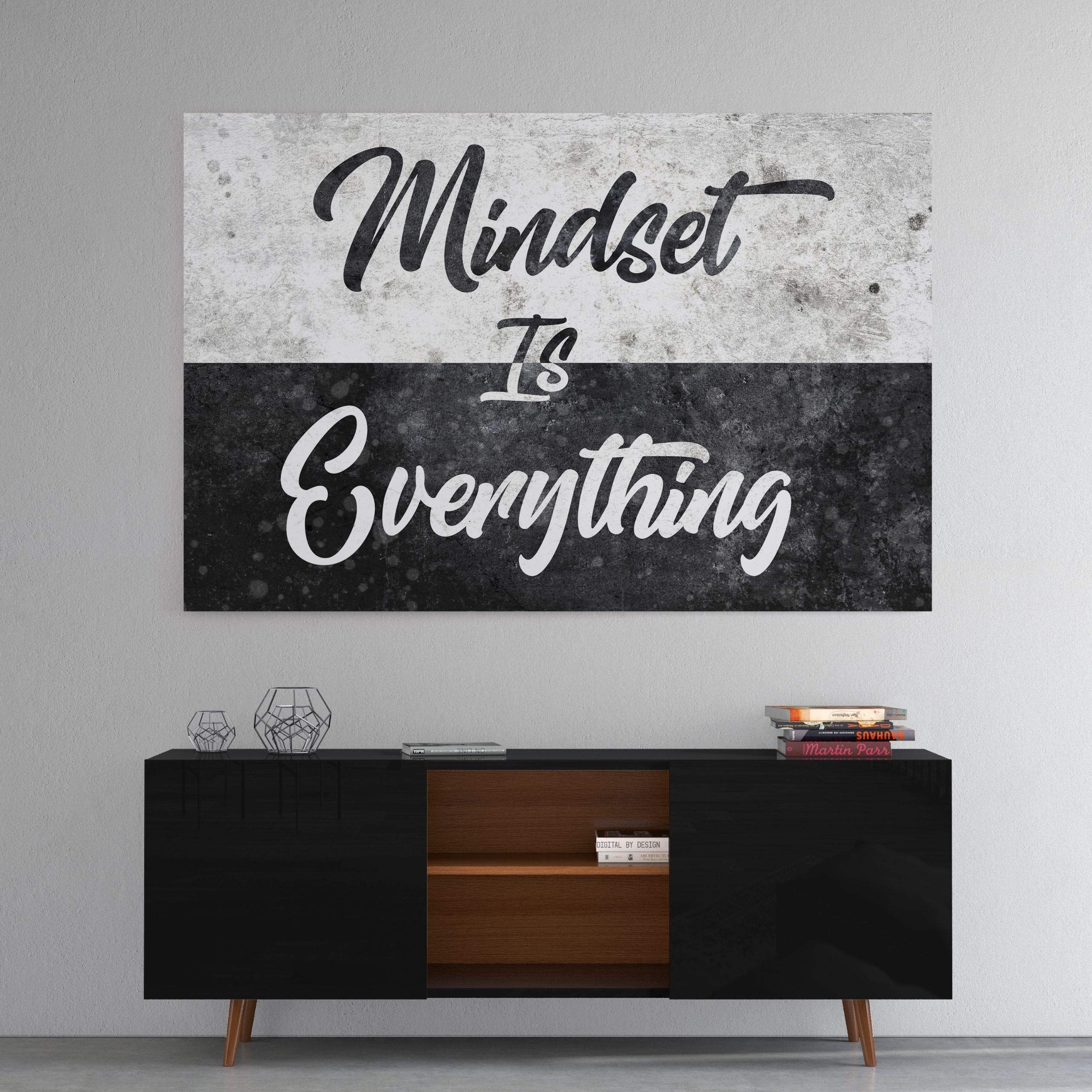 Hustling Sharks Mindset is Everything Leinwand 45x30 Büro