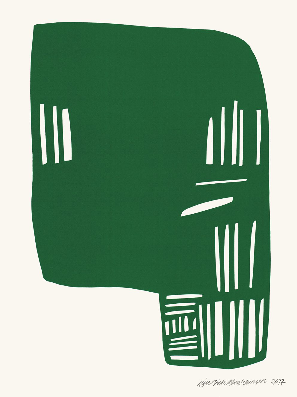 The Poster Club Art Prints Corpus Green Poster A4 grün