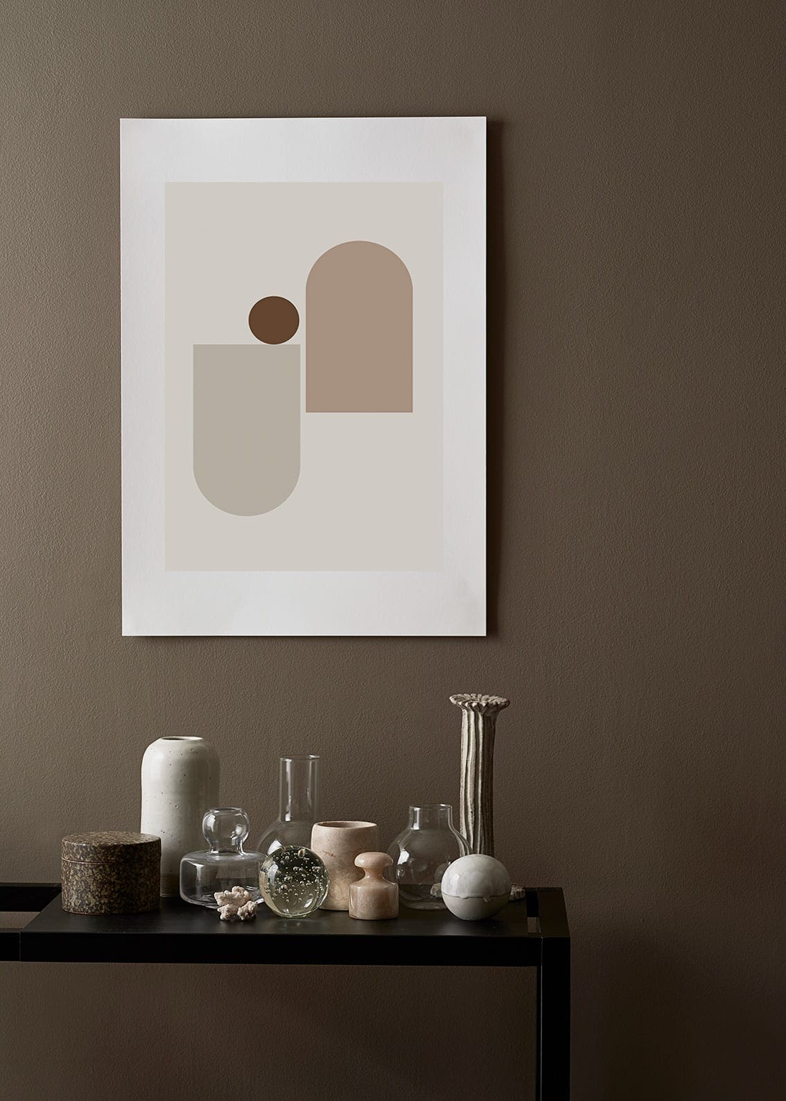 The Poster Club Art Prints New form 2 Poster 30x40 cm beige