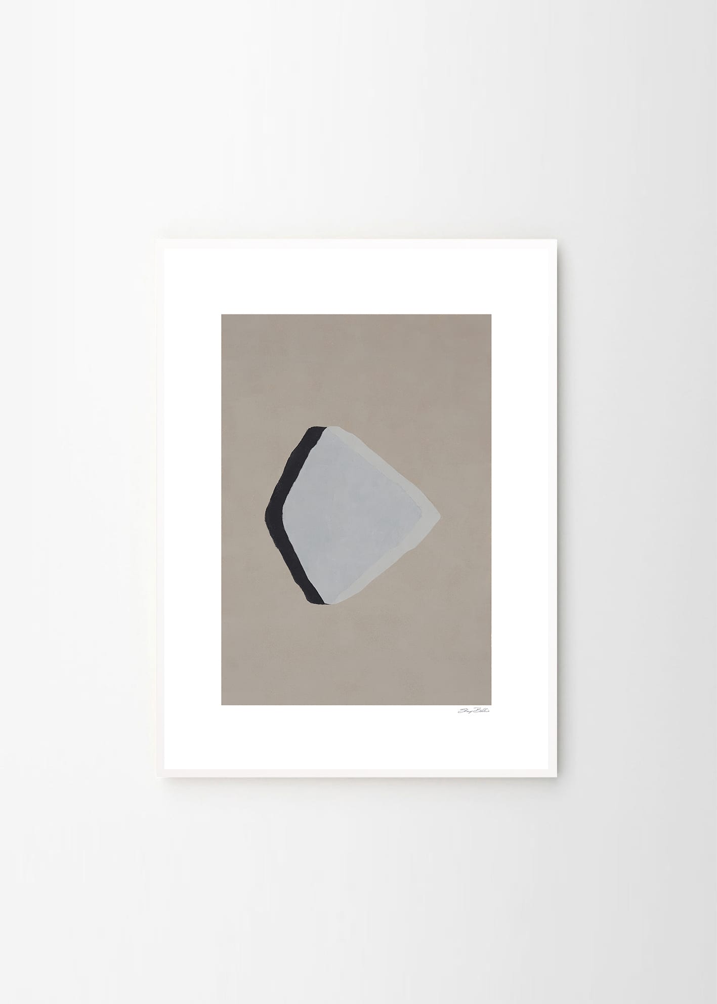 The Poster Club Art Prints Fjord Kunstdruck 30x40 cm beige