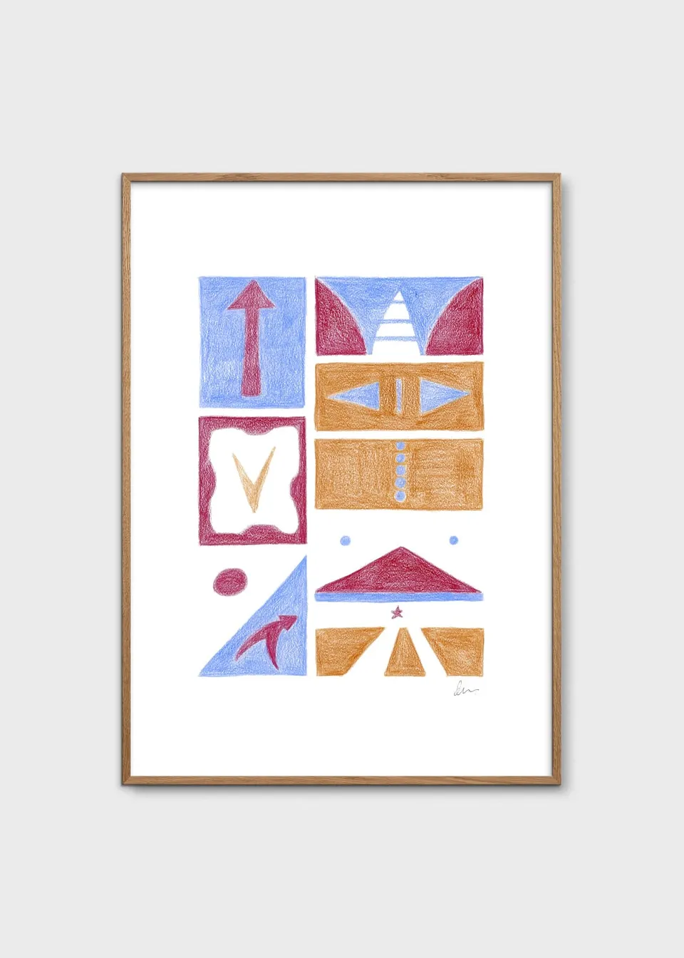 The Poster Club Art Prints Récit No. 03 Poster A4 abstrakt blau