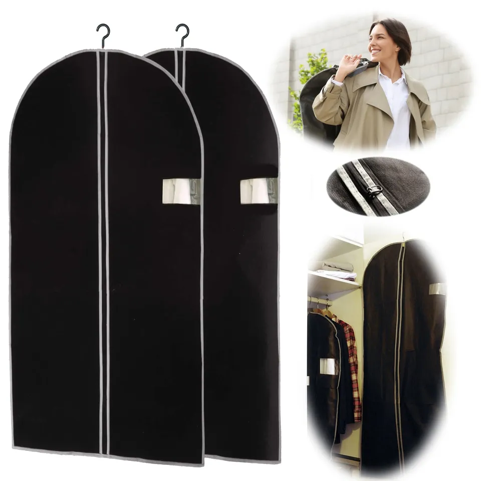 LS-LebenStil Kleidersack XL 150x60cm Schwarz 2er Set