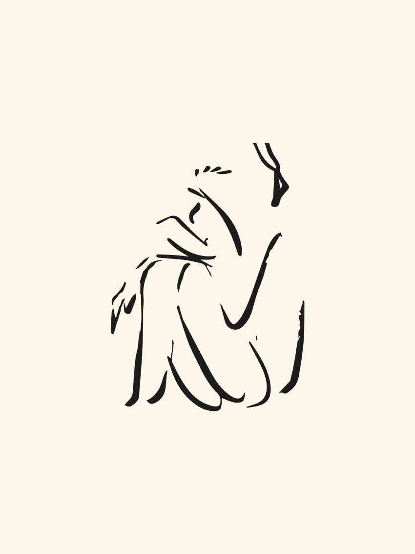 The Poster Club Calm Kunstdruck 30x40 cm beige abstrakt