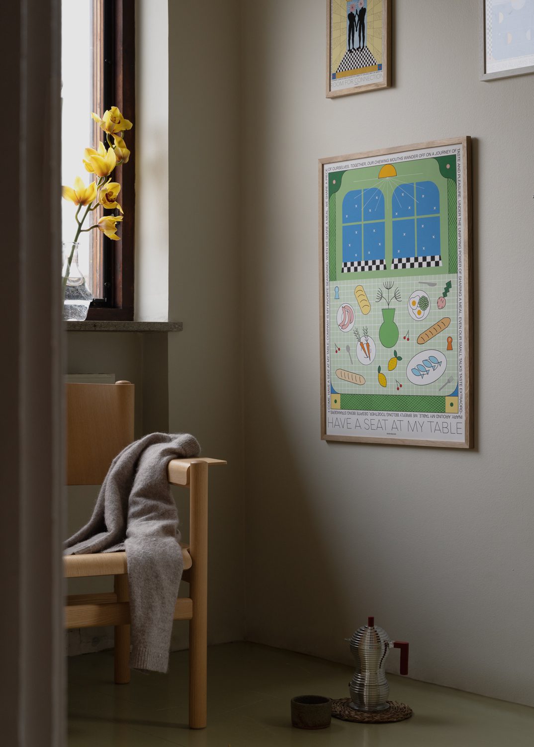 The Poster Club Art Prints A Seat at My Table Poster 30x40 blau