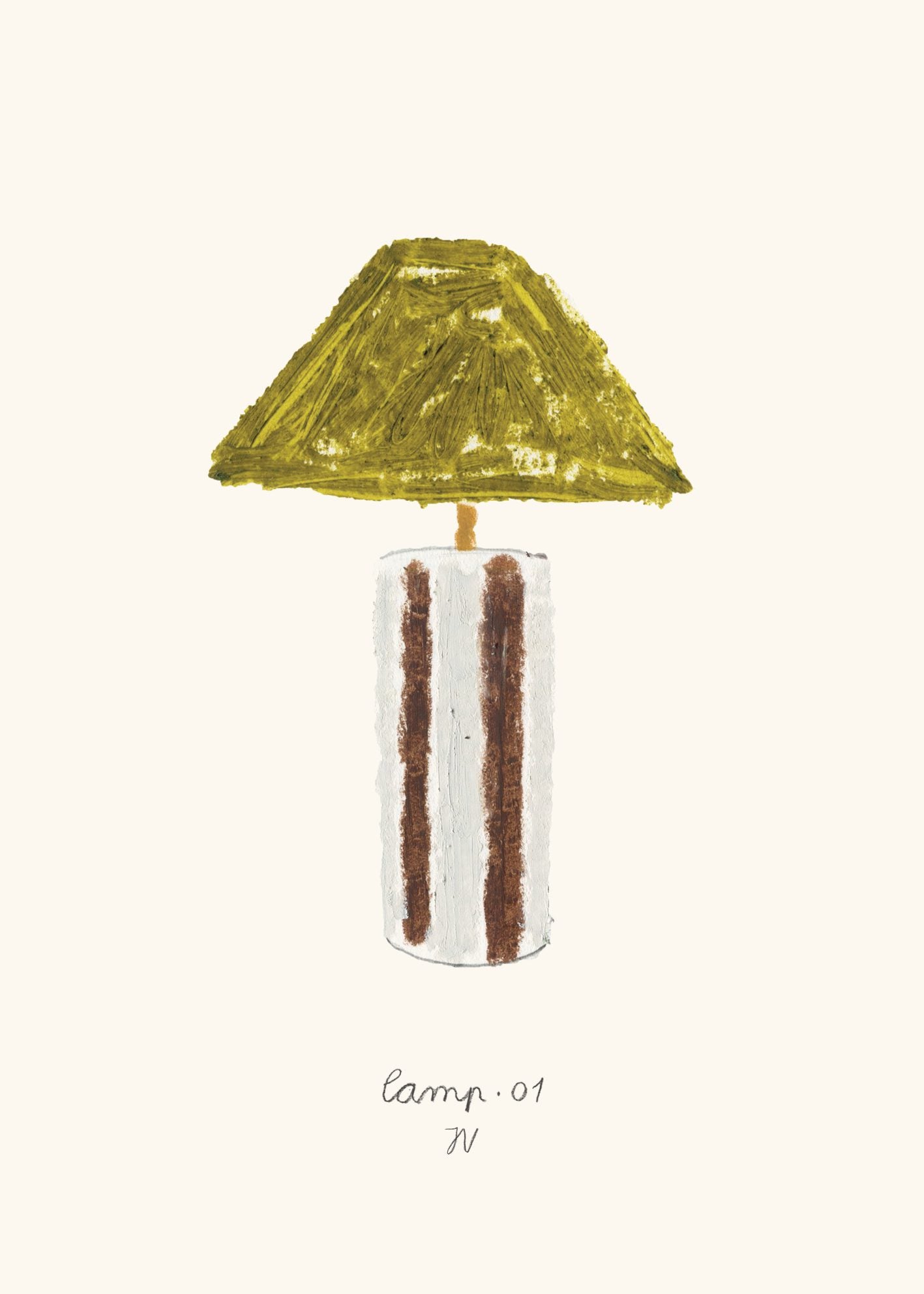 The Poster Club Art Prints Lamp 01 Poster 30x40 cm beige