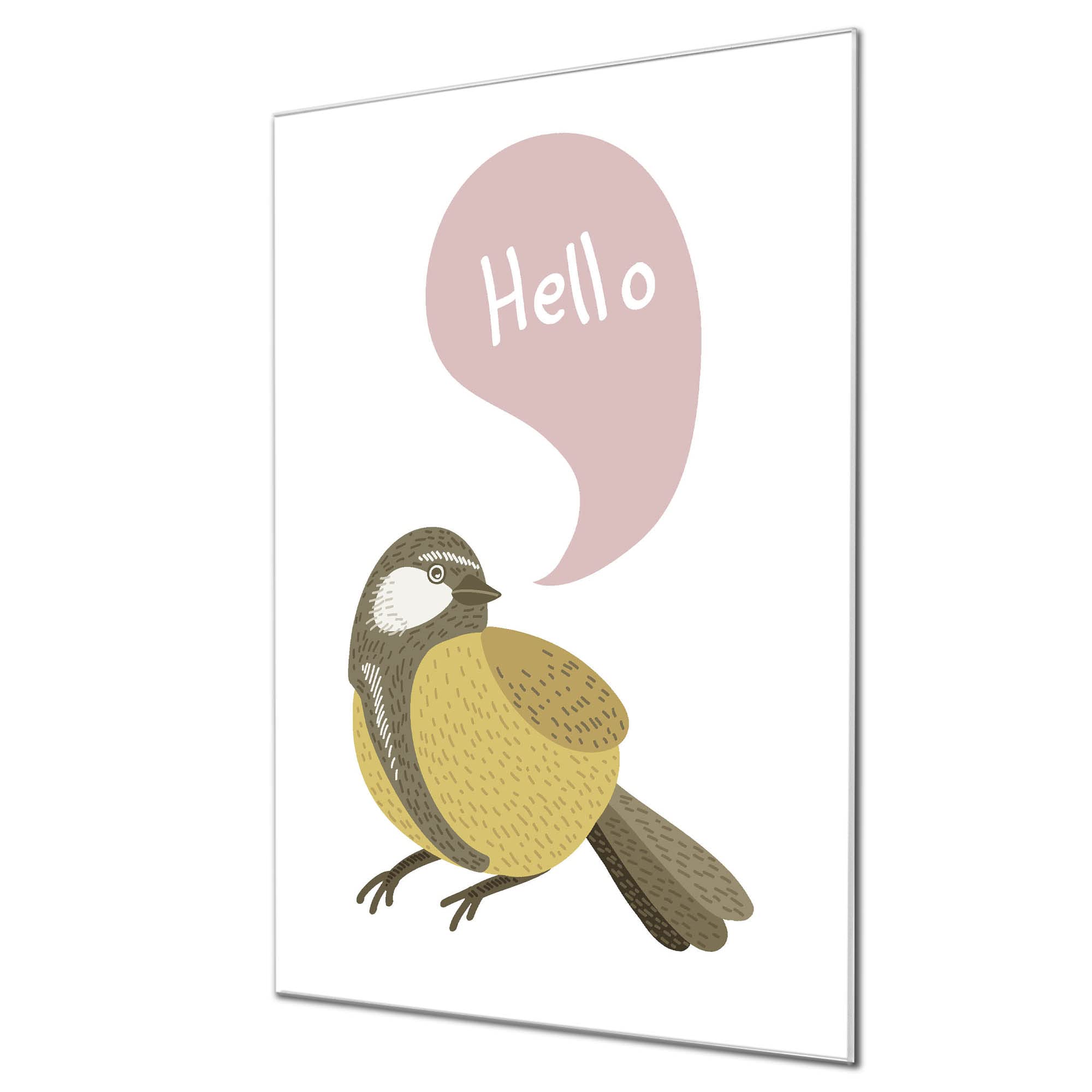 Banjado Magnettafel Herbst Vogel Glasboard 60x40cm