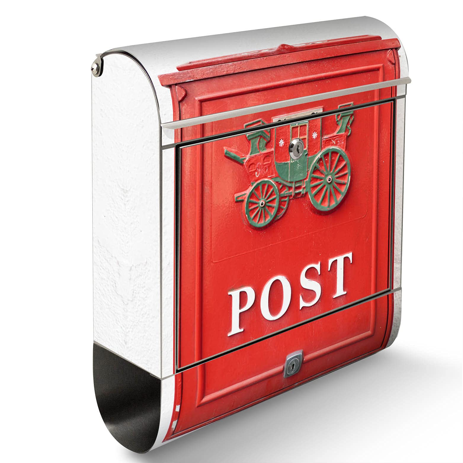 Banjado Briefkasten Postkasten Nostalgie Standbriefkasten Edelstahl 38x43cm