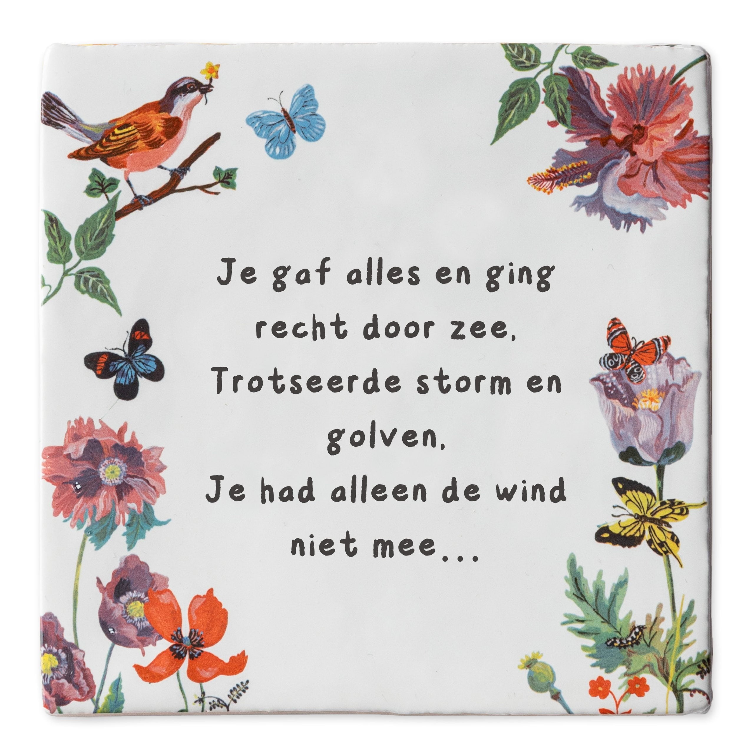 Storytiles Delft Blue Vlinders Fliese S 10x10 cm personalisierbar