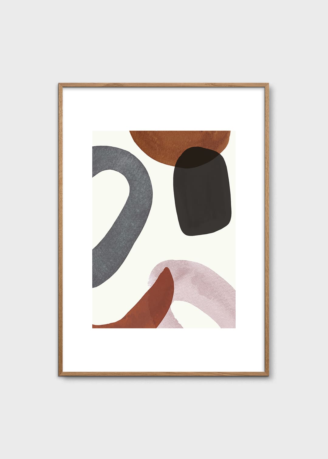 The Poster Club Elements Kunstdruck A2 42x59,4 cm grau-rosa