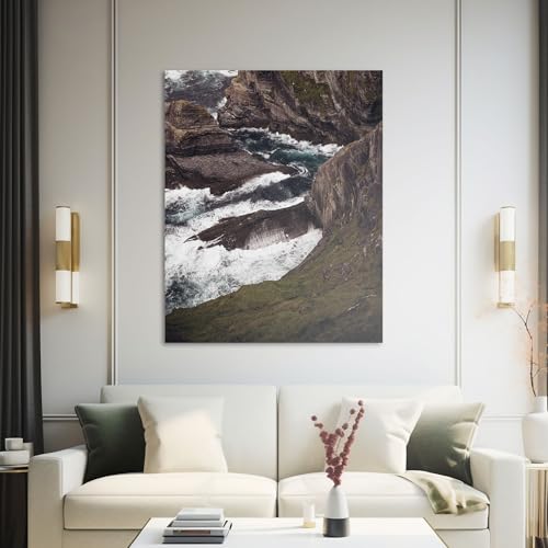 Hustling Sharks Wandbilder Klippen Meeresbrandung Leinwand 30x40