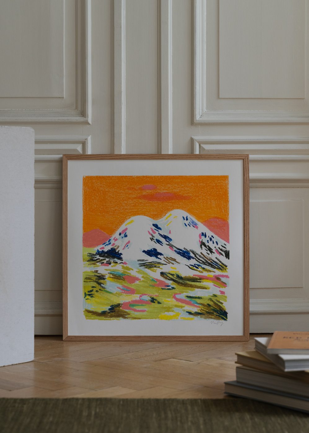 The Poster Club Art Prints Orange Mountain Poster 50x50 orange