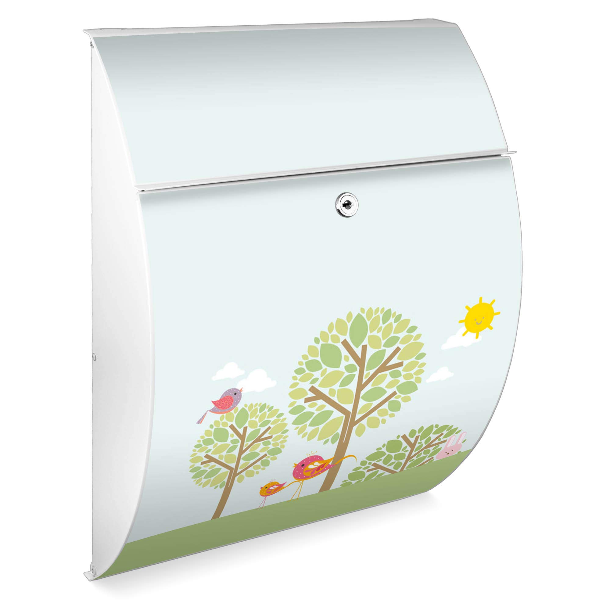 Banjado Riviera Briefkasten Anthrazit Drei Bäume A4