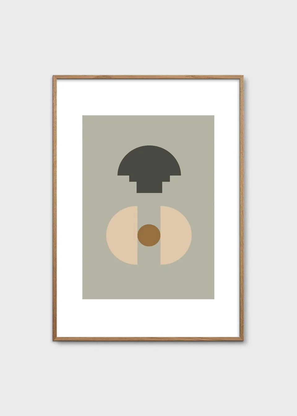 The Poster Club New Form 1 Poster 50x70 cm geometrisch grau
