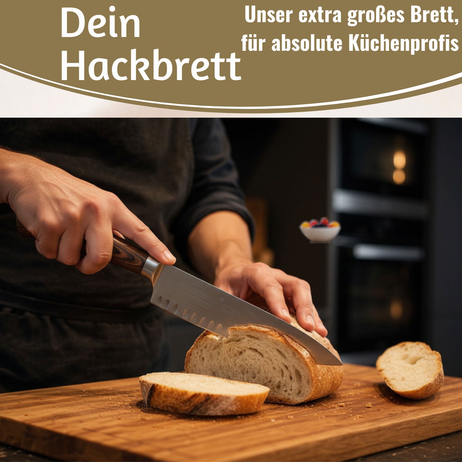 LS-LebenStil Küche & Haushalt Profi Schneidebrett Akazie 47x36cm