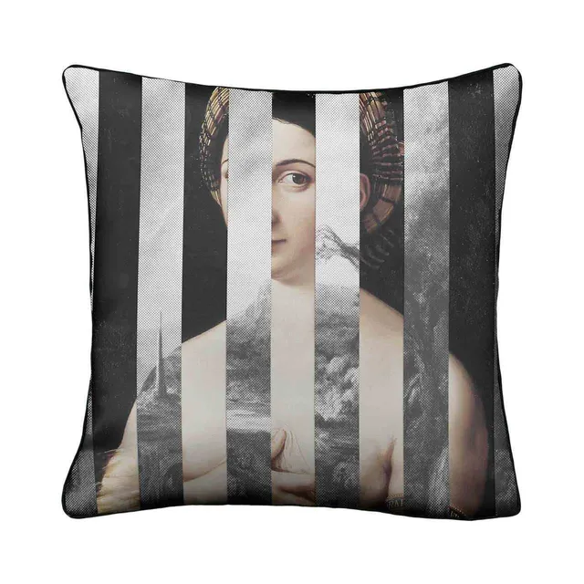 Mineheart Cushions Geo Raphaelite Kissen 45x45 schwarz