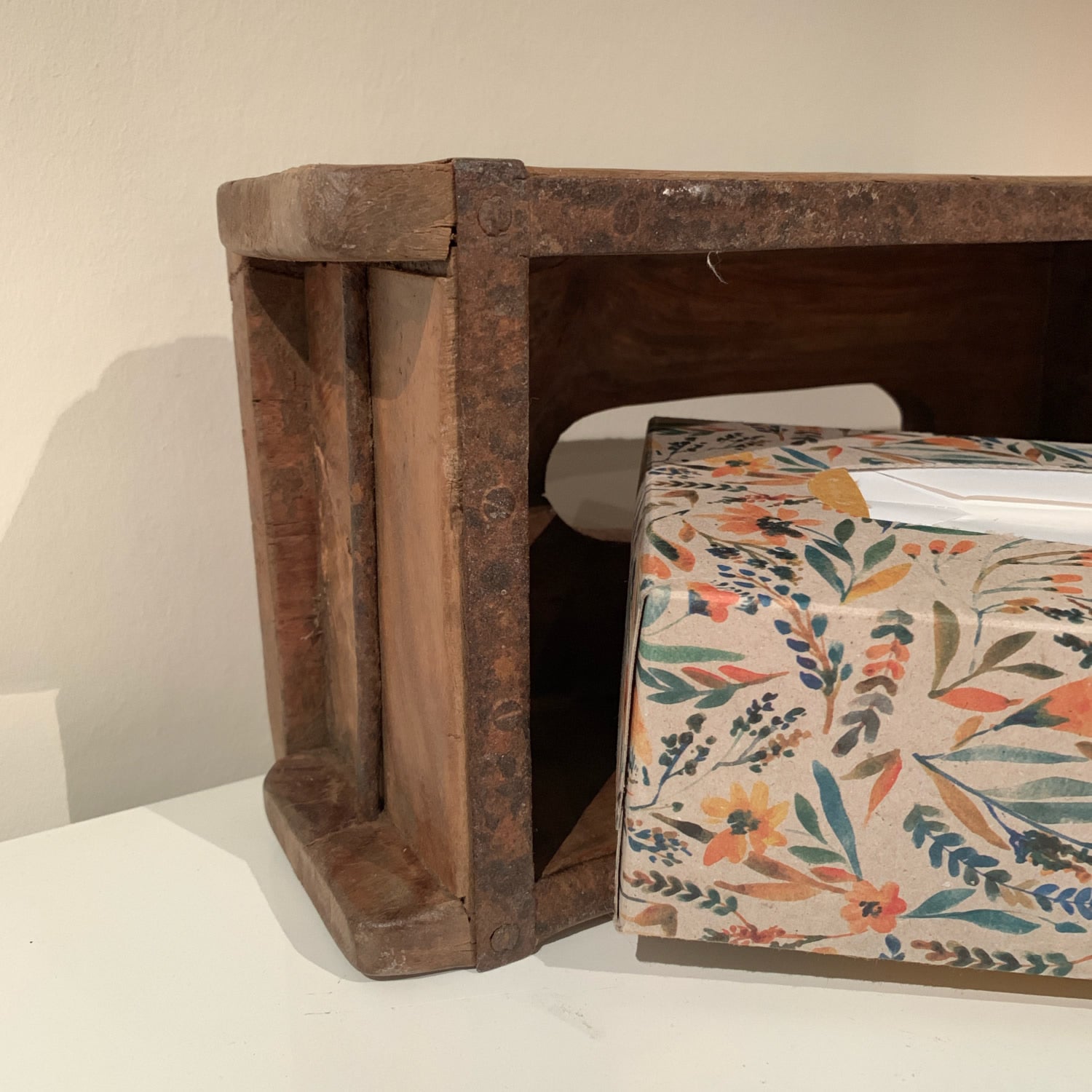 LS-LebenStil Tissue-Box Holz Braun 31cm Ziegelform B-Ware