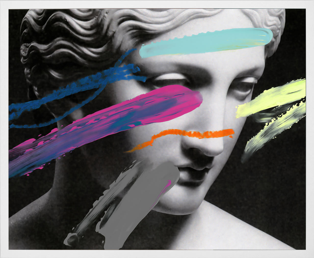 Mineheart Mixed Graffiti Venus Leinwand Portrait 60x81 cm Pop Art