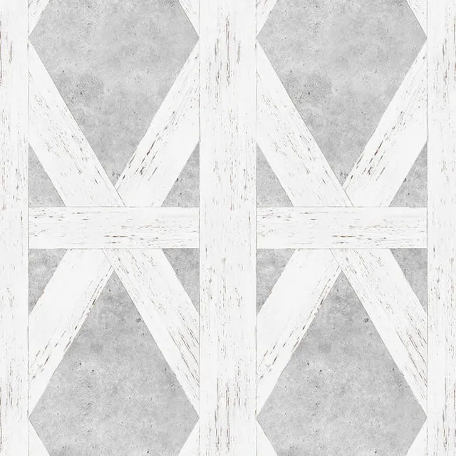 Mineheart Wallpaper White Tudor Tapete A3 Muster weiss