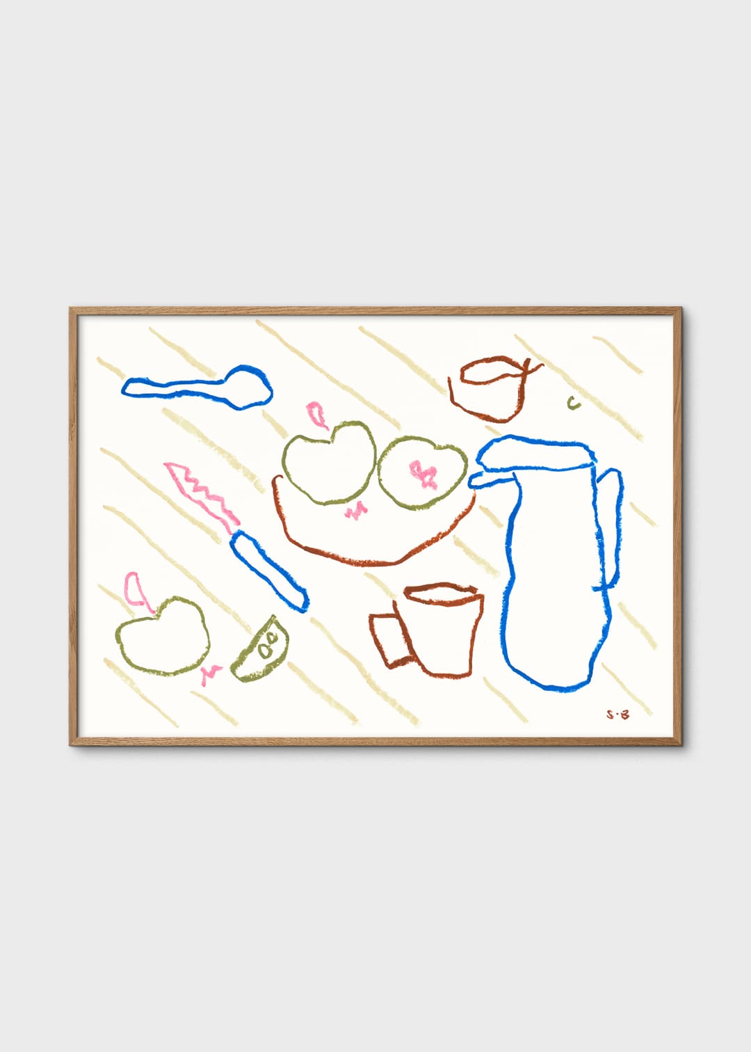 The Poster Club Art Prints Tea Time Poster 30x40 blau