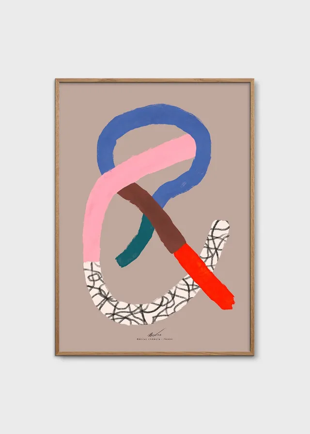 The Poster Club Abstract Typography Poster 30x40 cm beige