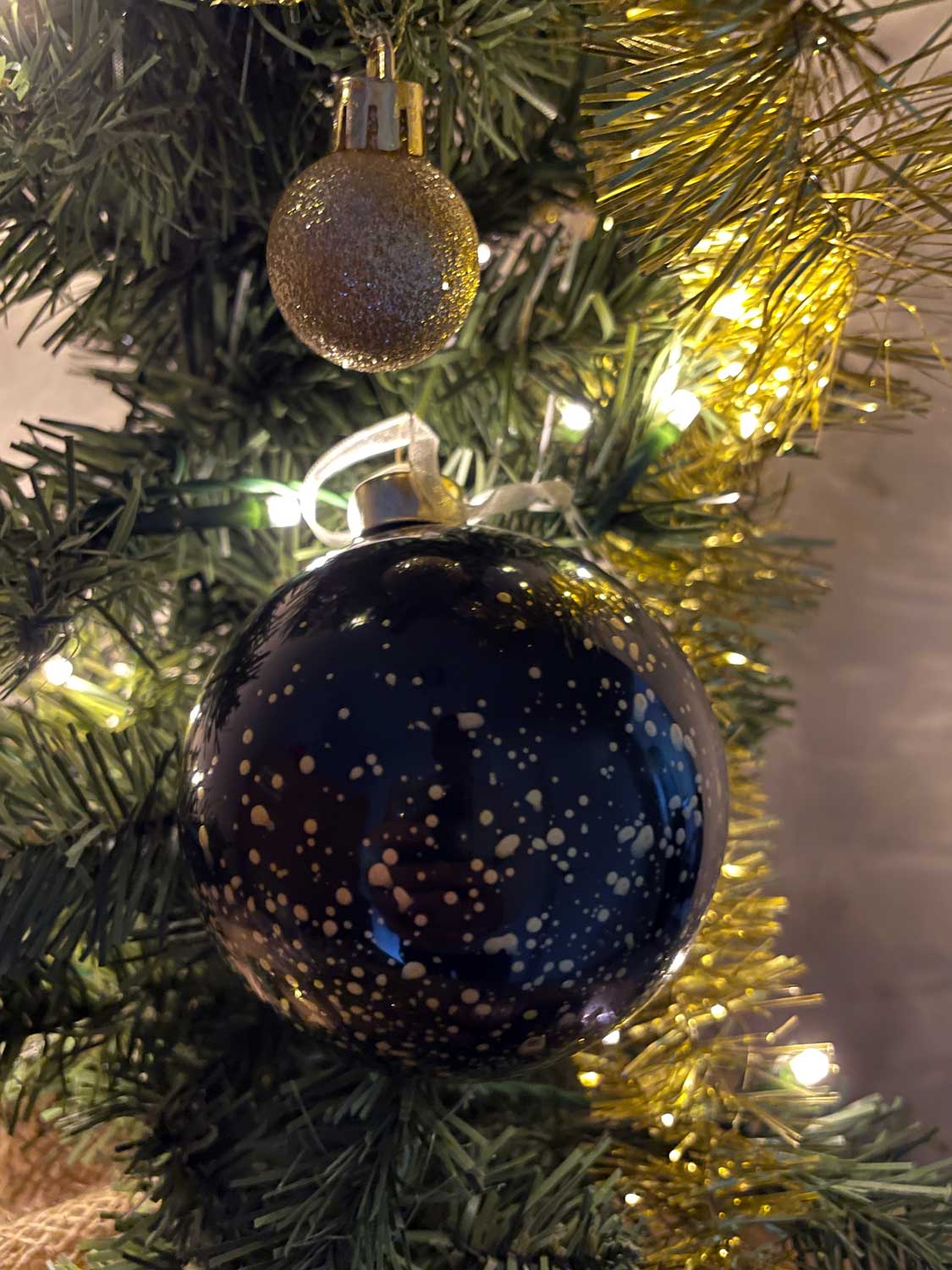 LS-LebenStil Gold Edition Weihnachtskugeln Glas 8cm 4er Set