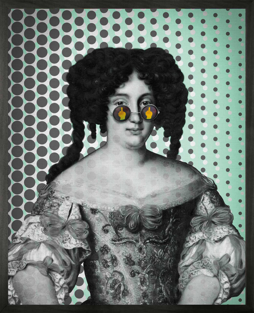 Mineheart Dotty for You A Bit Rude Poster Grau-Grün 30x41 cm