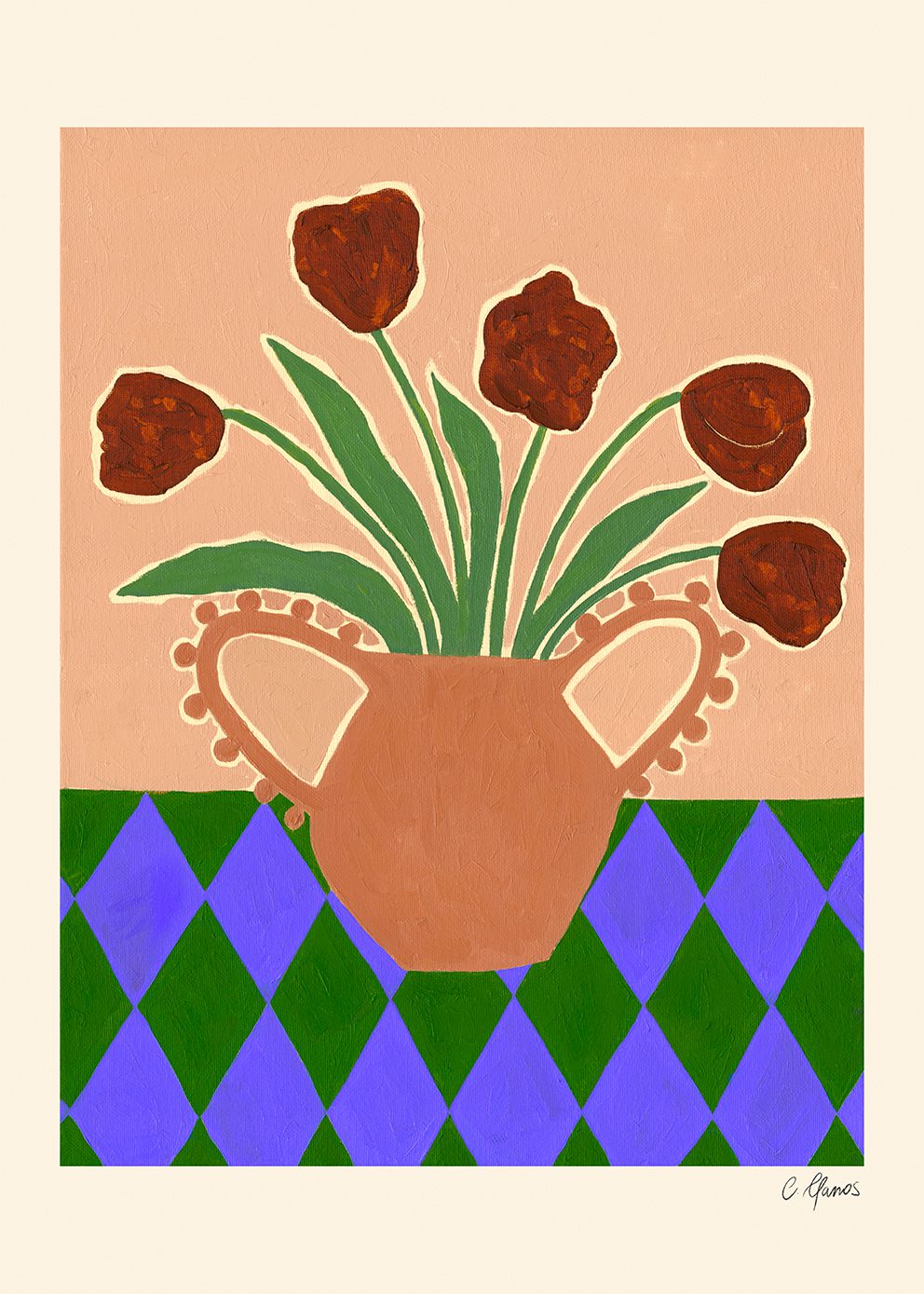 The Poster Club Red Tulips Poster 30x40 cm rot