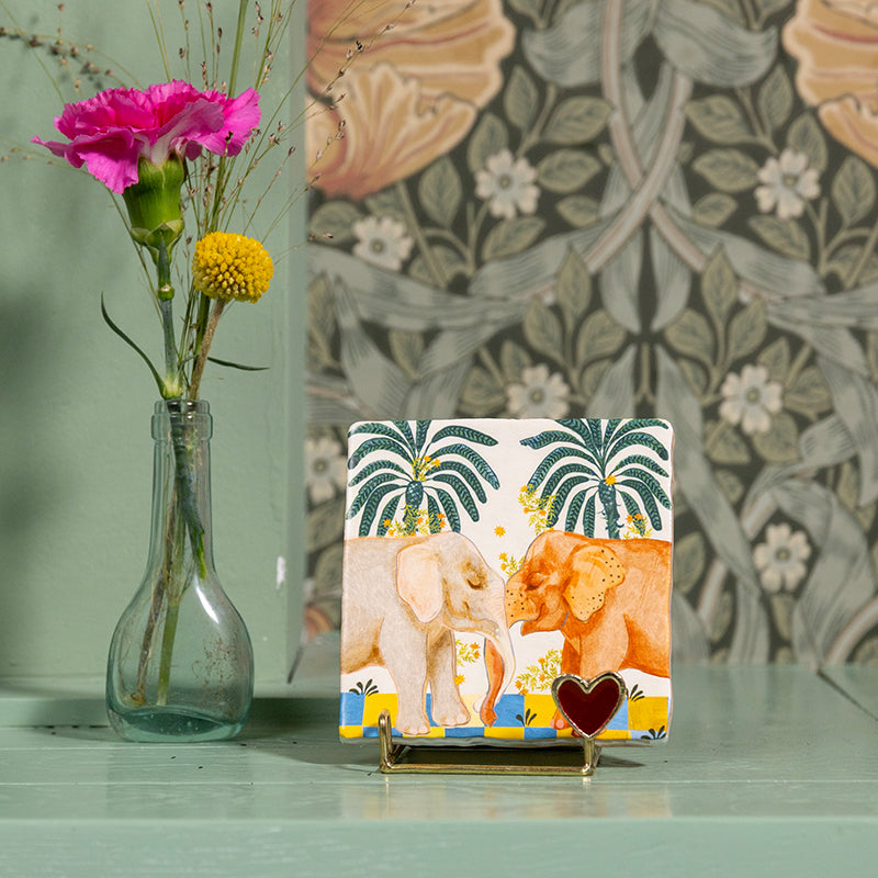 Storytiles Gift Sets Holding on to you Fliese 10x10 cm Elefant