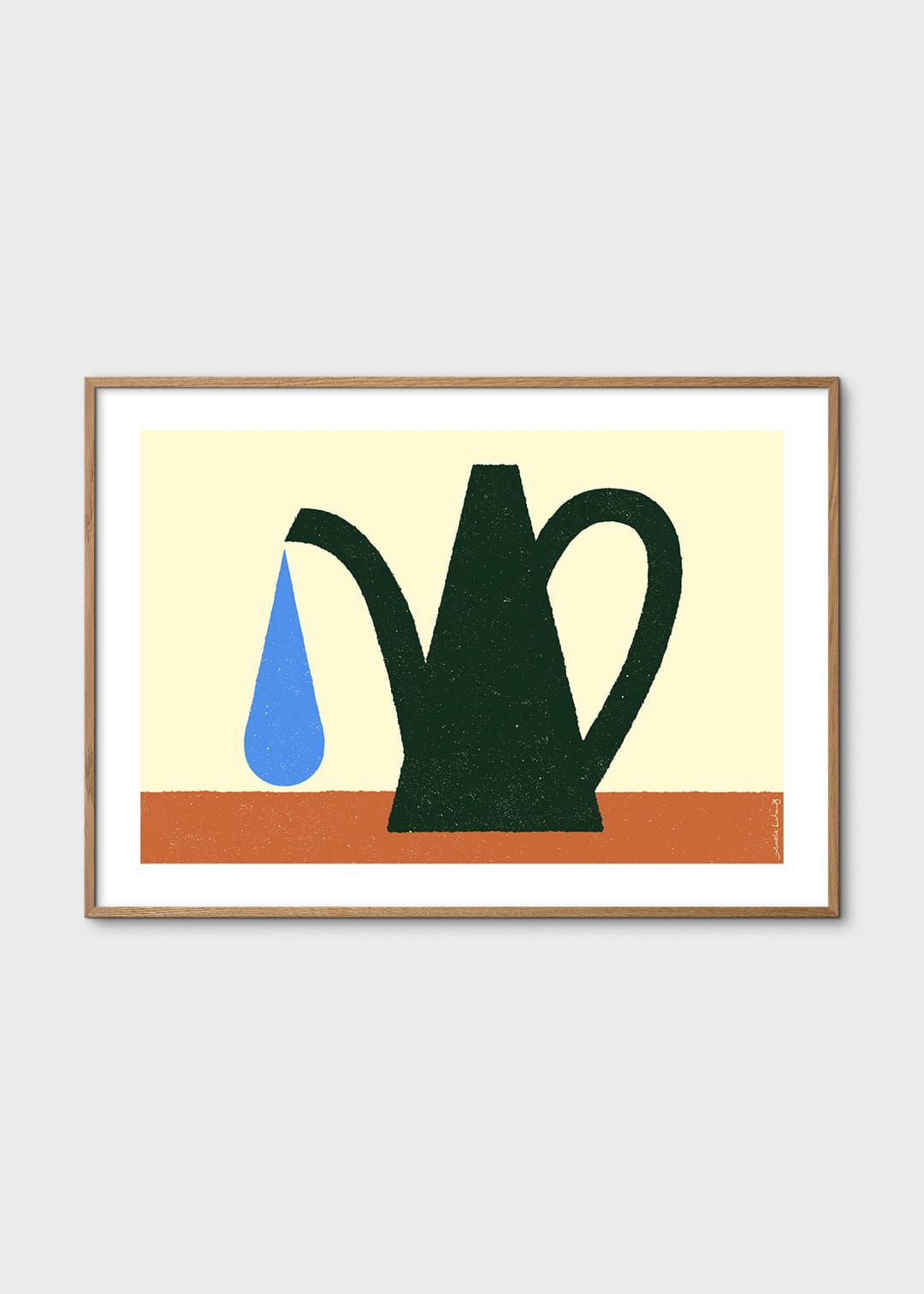 The Poster Club Art Prints Green Watering Can Poster 30x40 cm grün