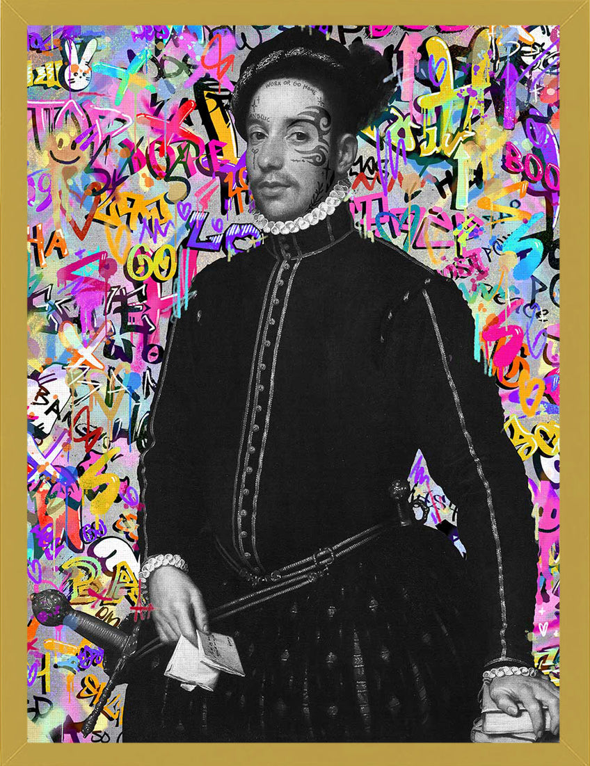 Mineheart Pop Graffiti Giovanni Bild Leinwand 40x50