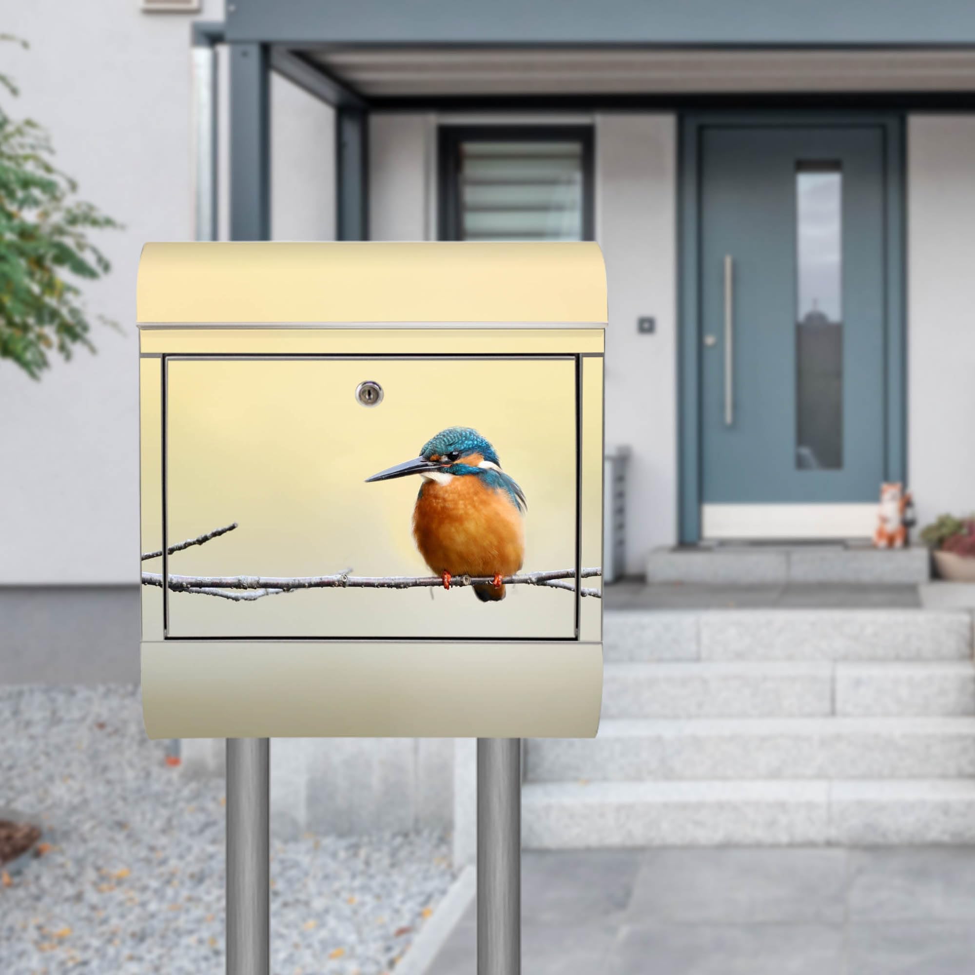 Banjado Briefkasten Pause Standbriefkasten Edelstahl A4