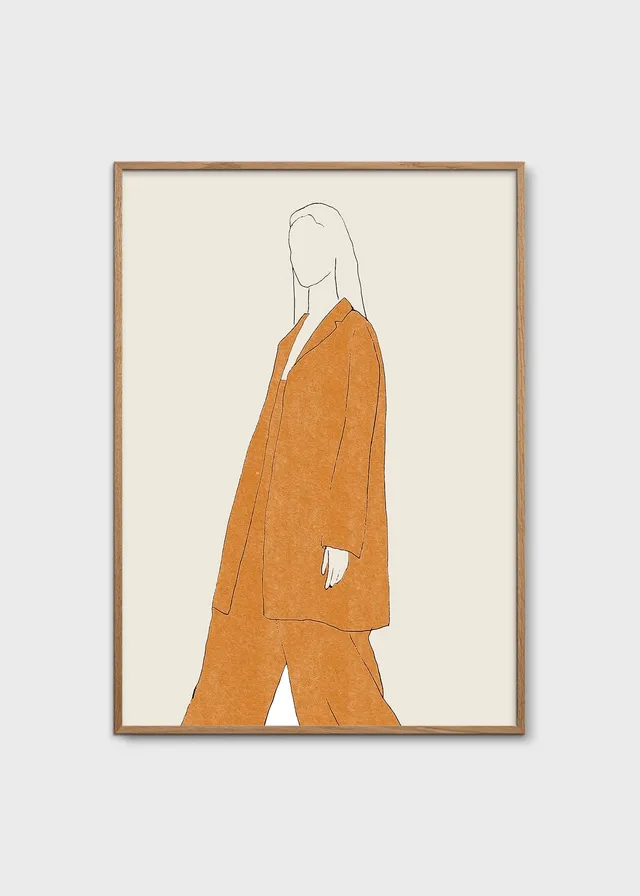 The Poster Club Art Prints Comfy Suit Poster A4 orange