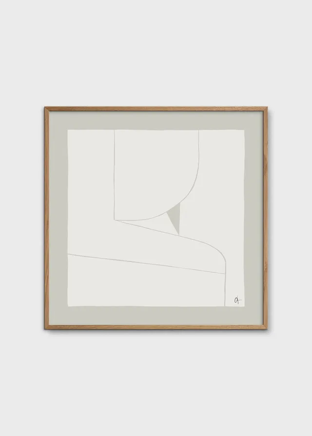 The Poster Club Art Prints 10AM Poster 50x50 cm grau