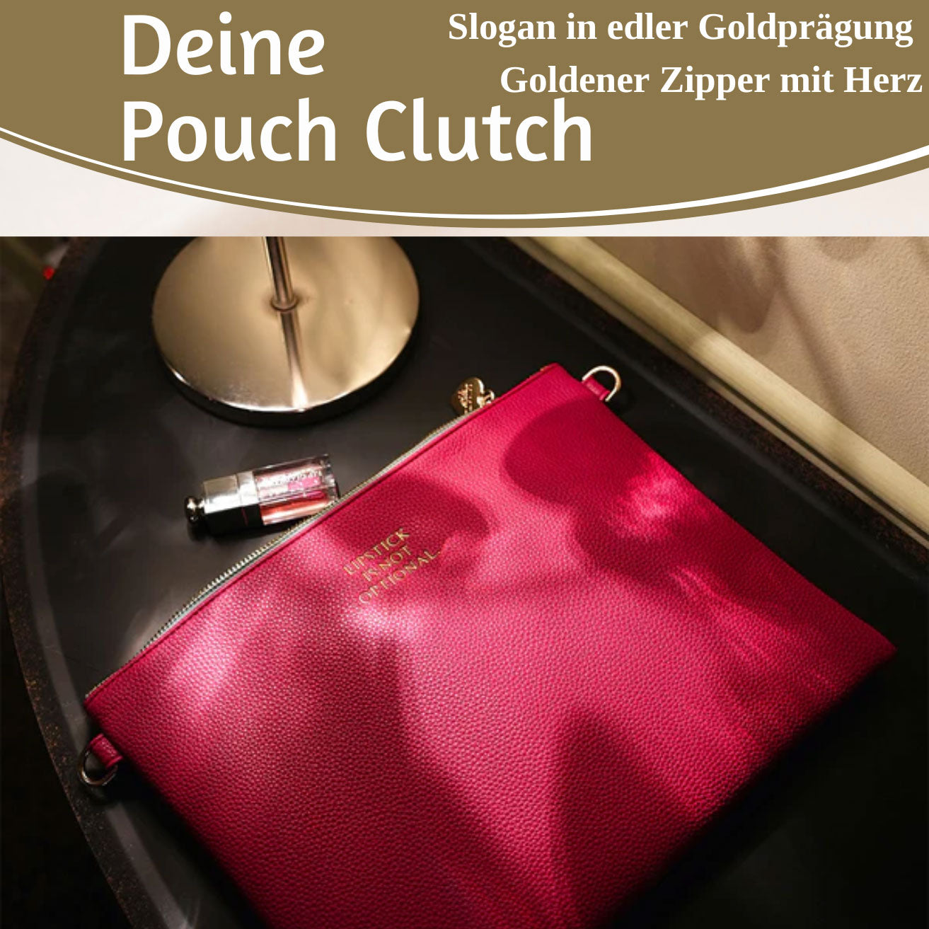 LS-LebenStil Shopper Stella Pink XL 30cm Clutch Handtasche
