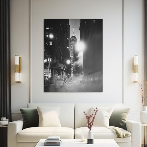 Hustling Sharks Wandbilder Nächtliche Straße im Gegenlicht Leinwand 40x30