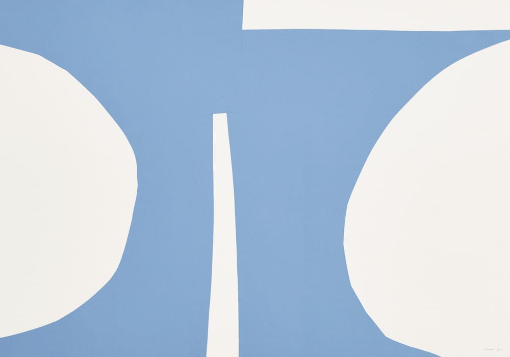The Poster Club Balance No. 104 Kunstdruck 30x40 cm Hellblau