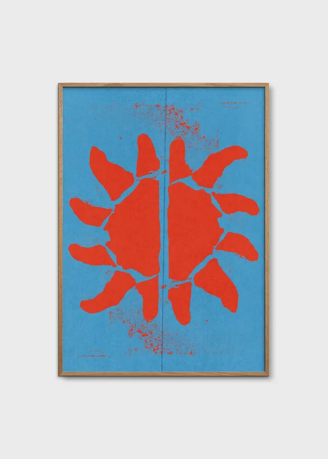 The Poster Club Art Prints Le Soleil Poster A4 blau-rot