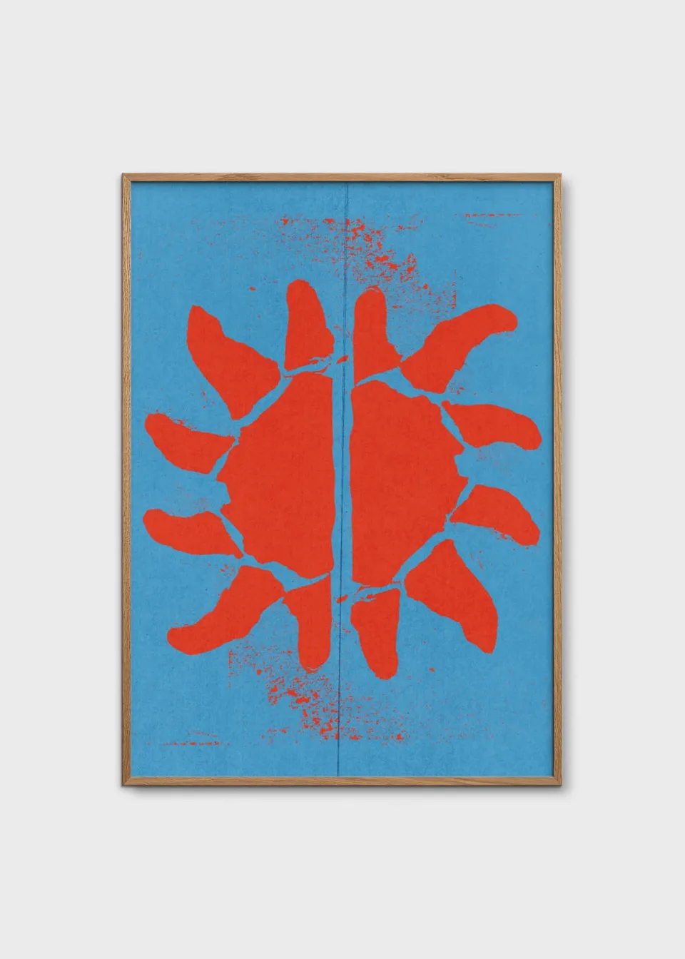 The Poster Club Art Prints Le Soleil Poster A4 blau-rot