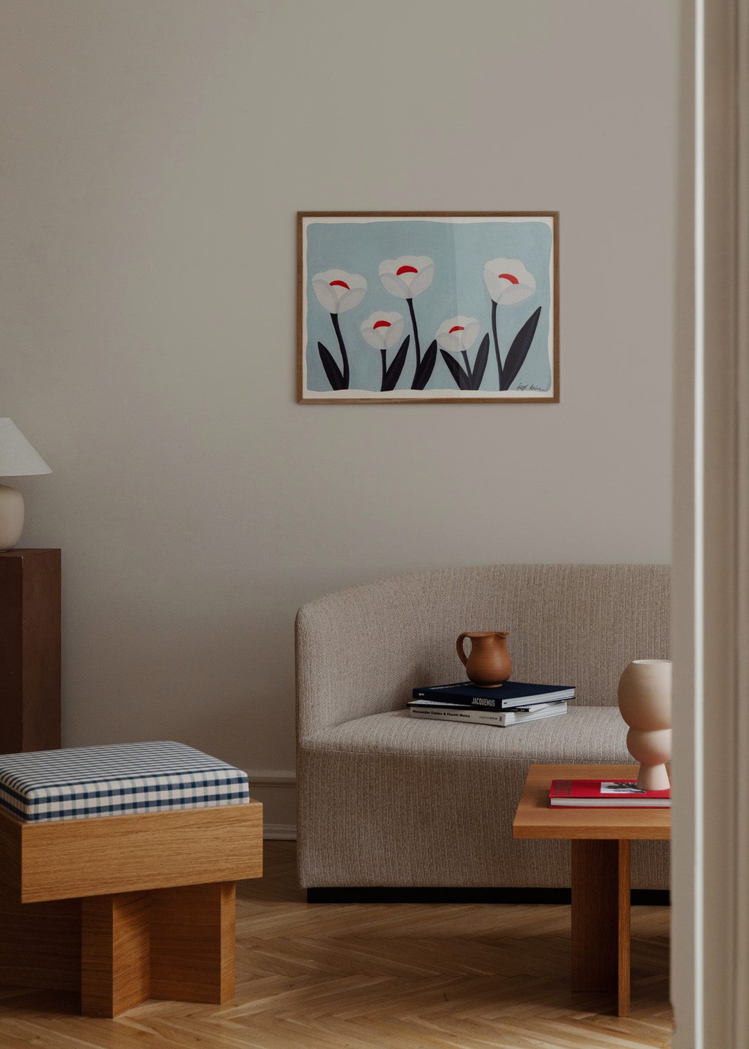 The Poster Club Art Prints Flowers 01 Poster A4 Blumen blau
