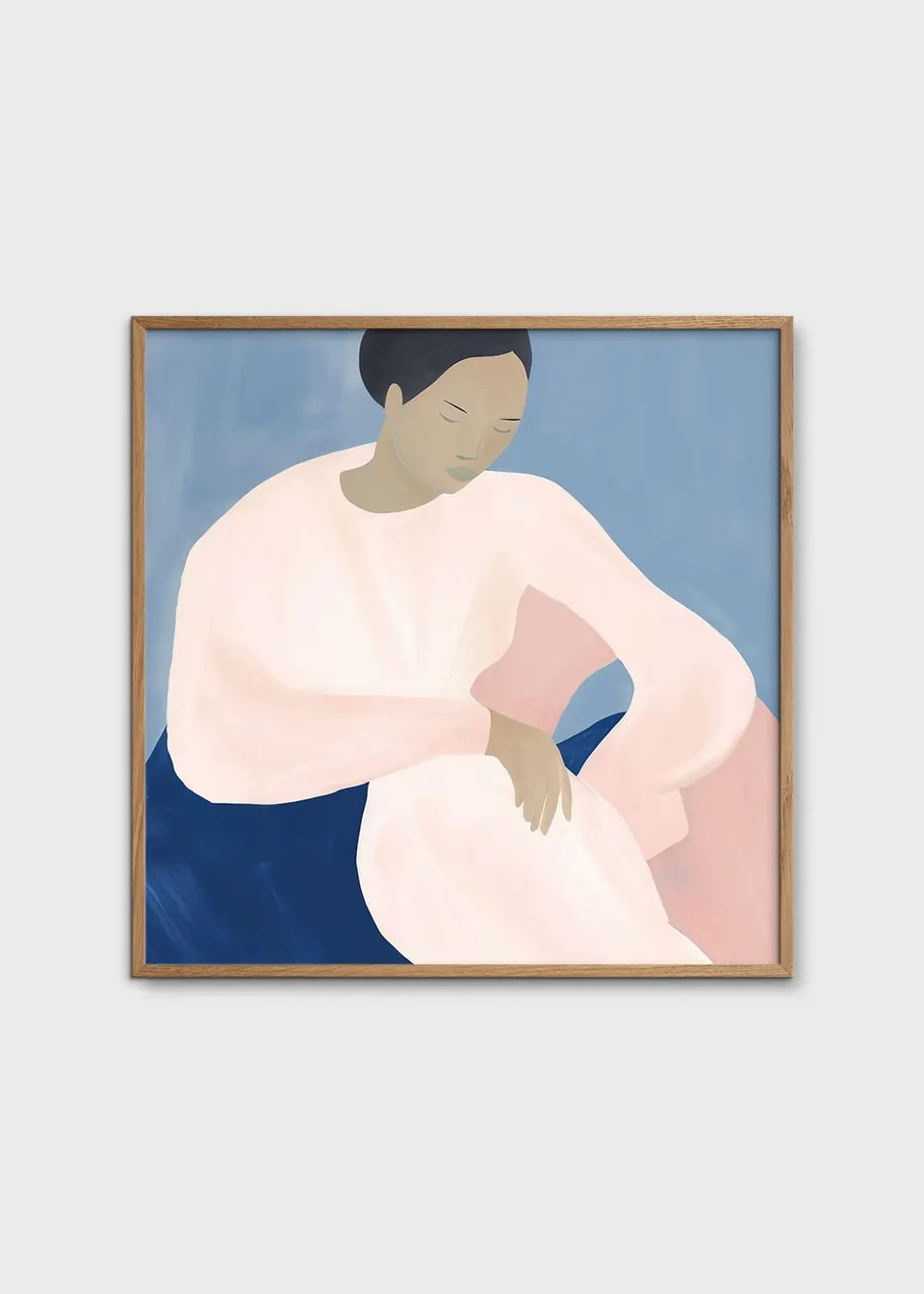 The Poster Club Pleased Poster 50x50 blau rosa