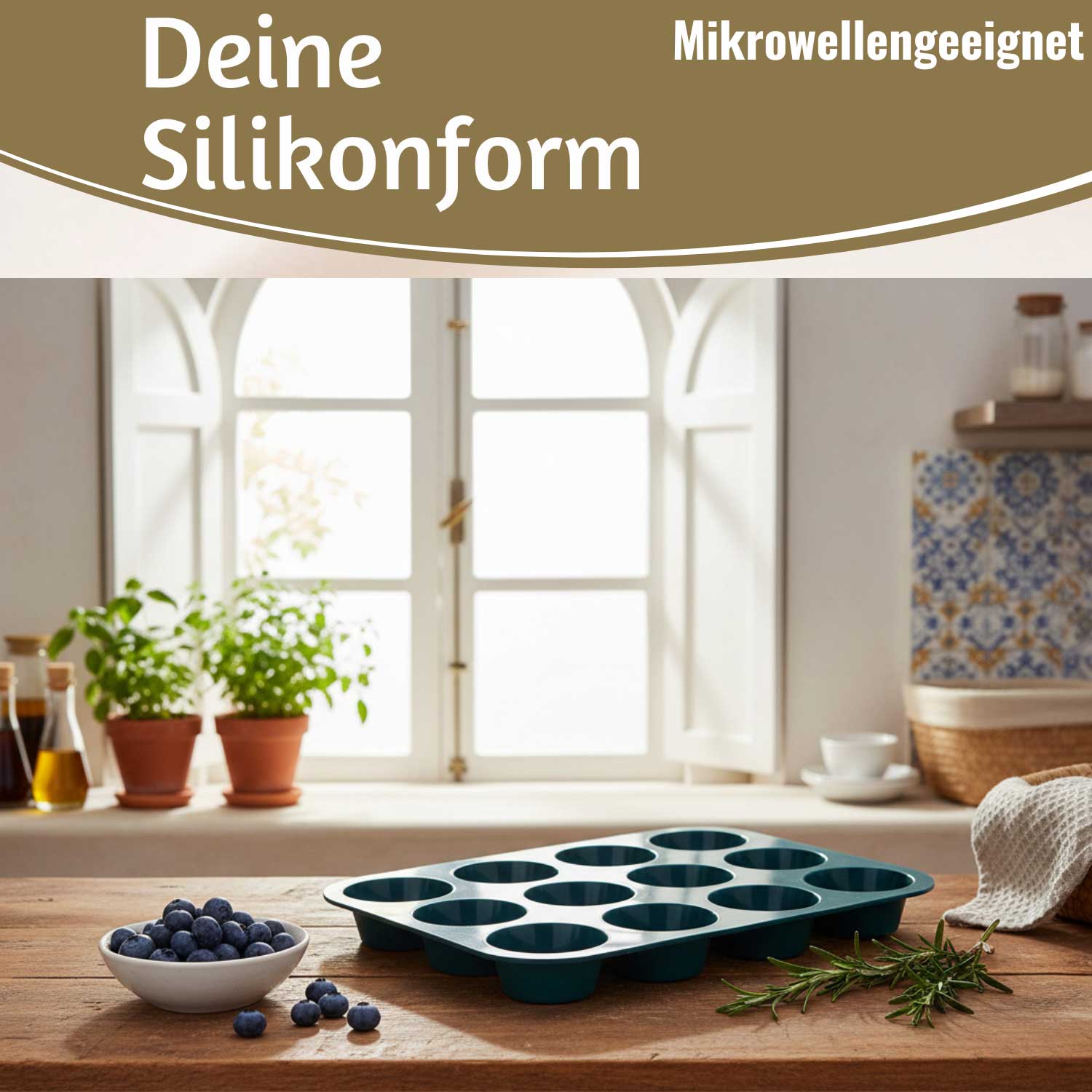 LS-LebenStil Muffinform Silikon 12er 33x25cm