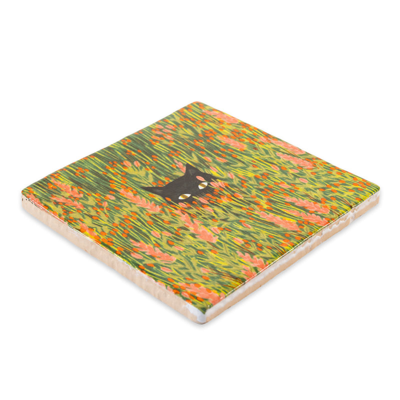 Storytiles Delft Blue Hide & seek Wandfliese S 10x10 cm Katze