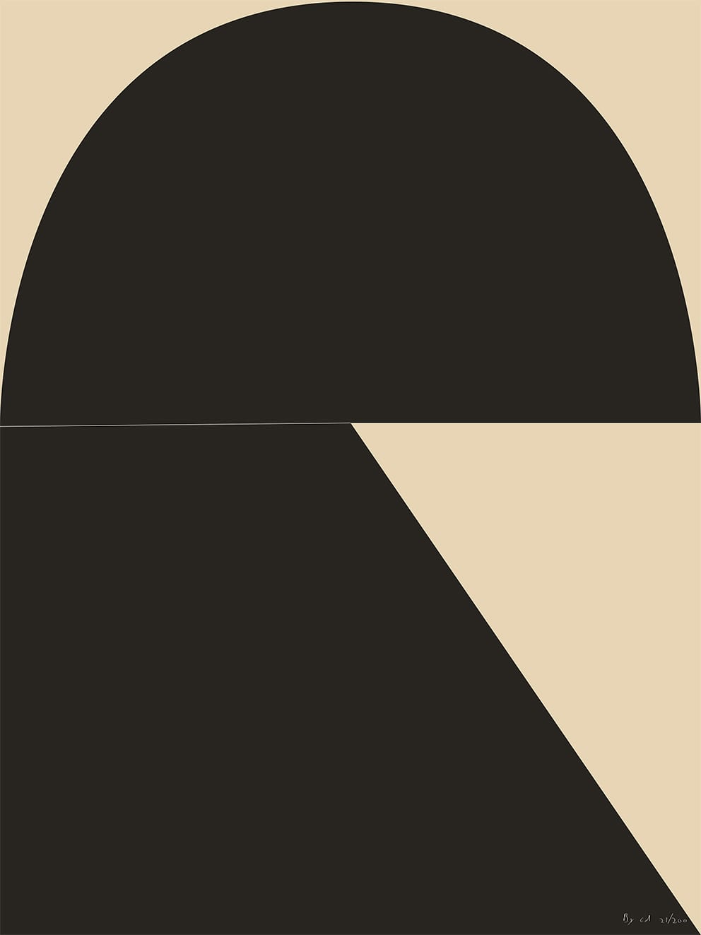 The Poster Club Mid 05 Kunstdruck 50x70 cm Beige Schwarz