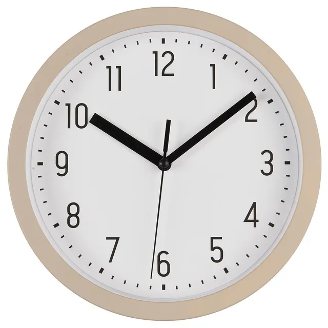 LS-LebenStil Nostalgie Wanduhr 20cm Sand Beige Analog