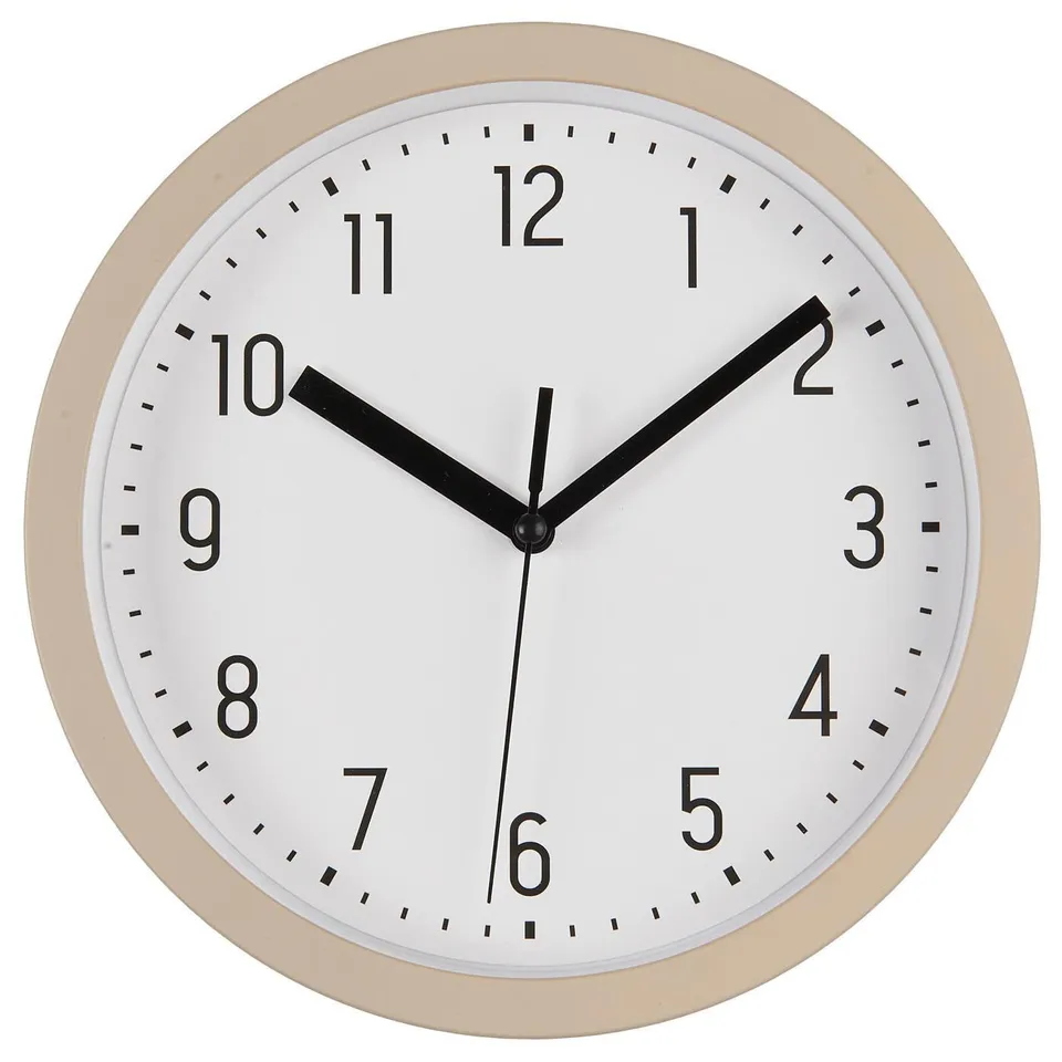 LS-LebenStil Nostalgie Wanduhr 20cm Sand Beige Analog