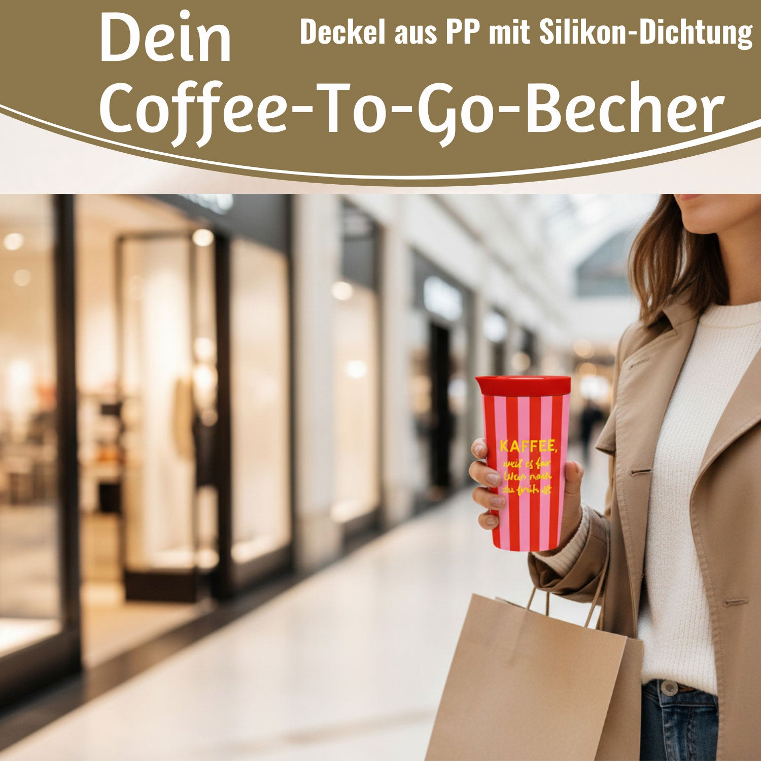 LS-LebenStil Thermobecher Edelstahl 350ml Pink Auslaufsicher