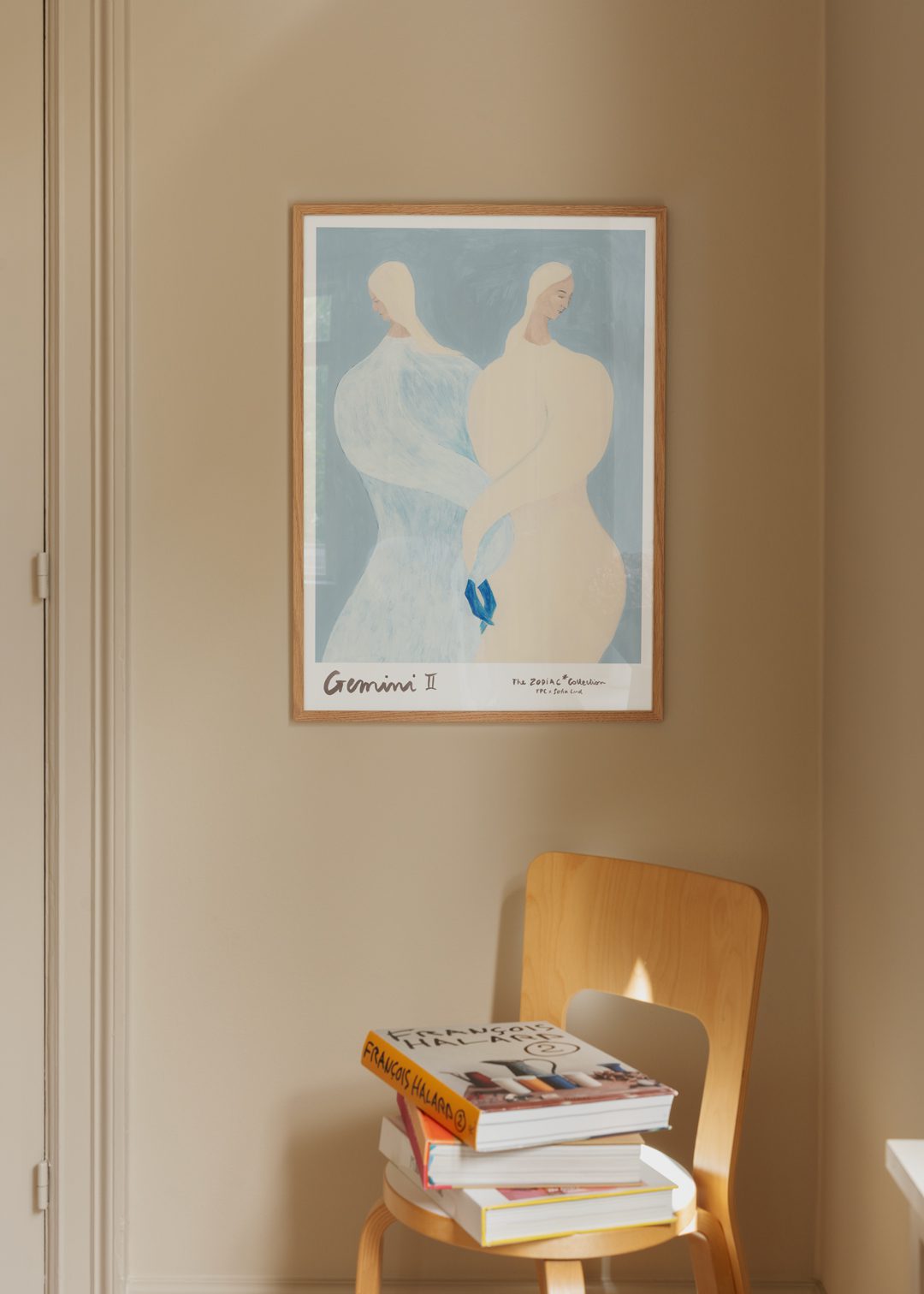 The Poster Club Art Prints Gemini Poster A4 beige blau